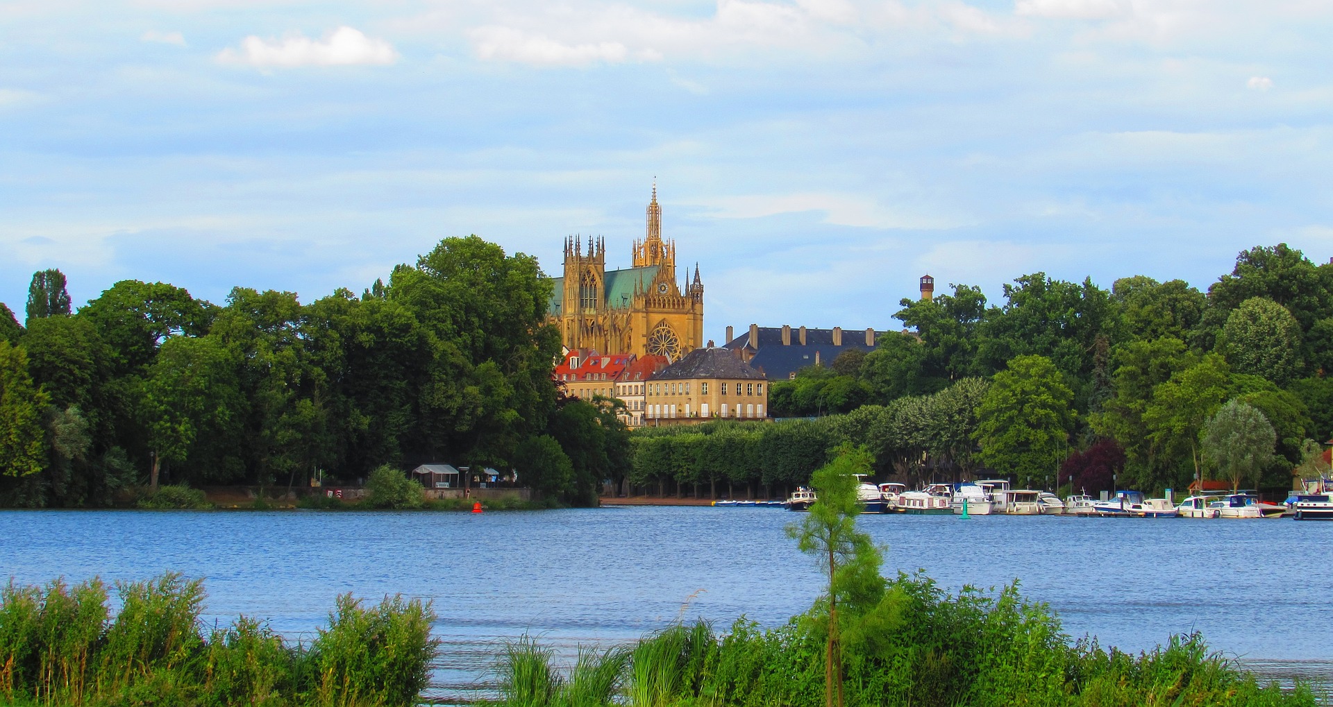 Metz vue du plan d'eau